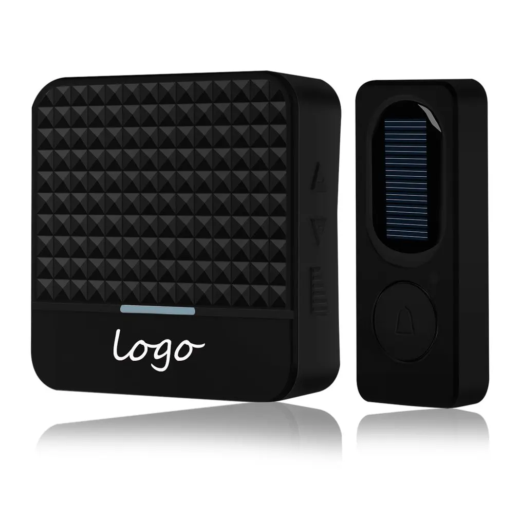 Waterproof Solar Powered Wireless Doorbell Alert System 300M Range 52 Chimes Electric Doorbell with LED Light