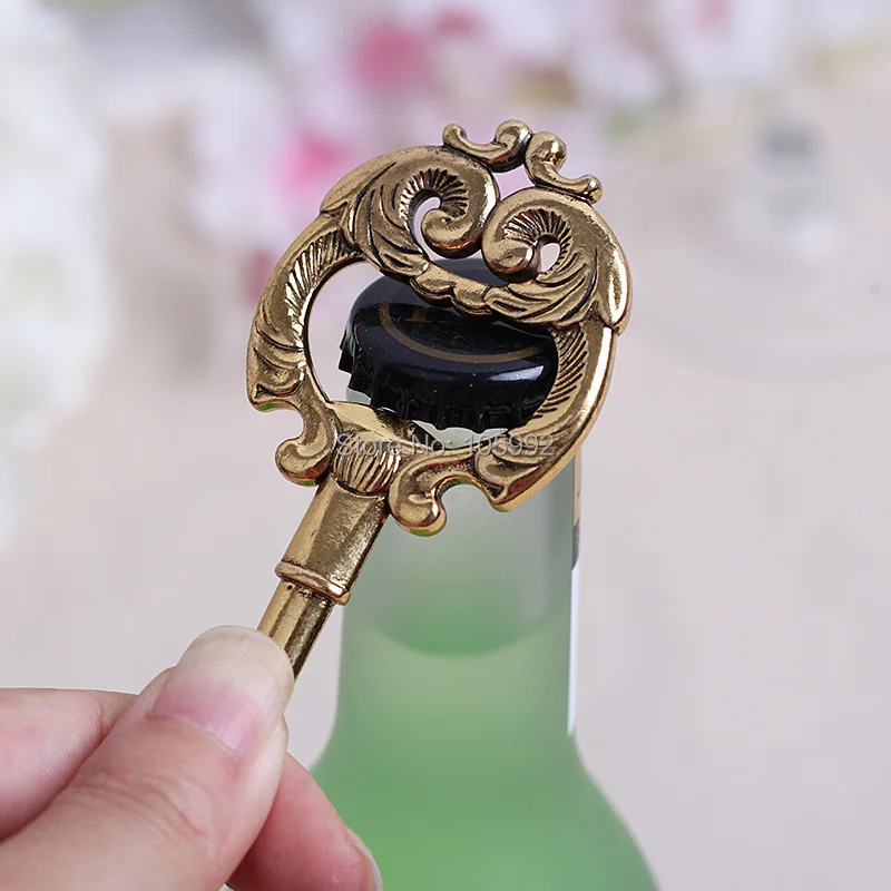  GOOD quality vintage wedding souvenirs festive party supplies event wine bottle opener key gift favors for guest 