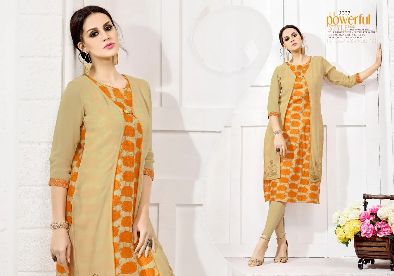 Indian Kurta Kurti Bollywood Pakistan Women Designer Long Tunic Top Dress Bottom
