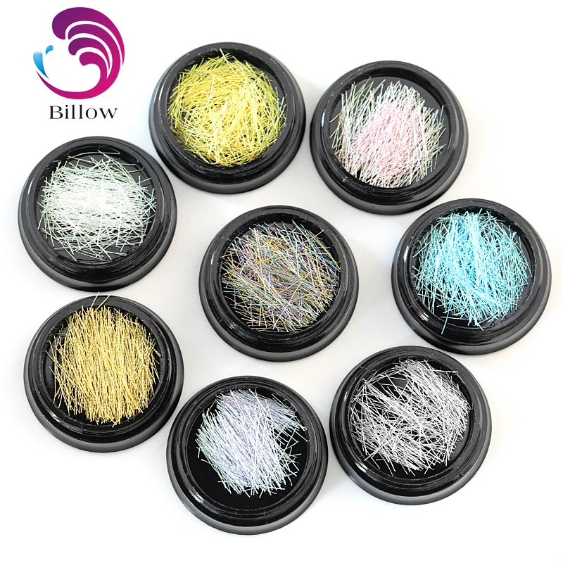 

1 Box Nail Art Rhinestone Colorful Stripes Shiny Stripe Gradient Lines Nail Art Decorations Silk Sequins DIY Wire Manicure B3664
