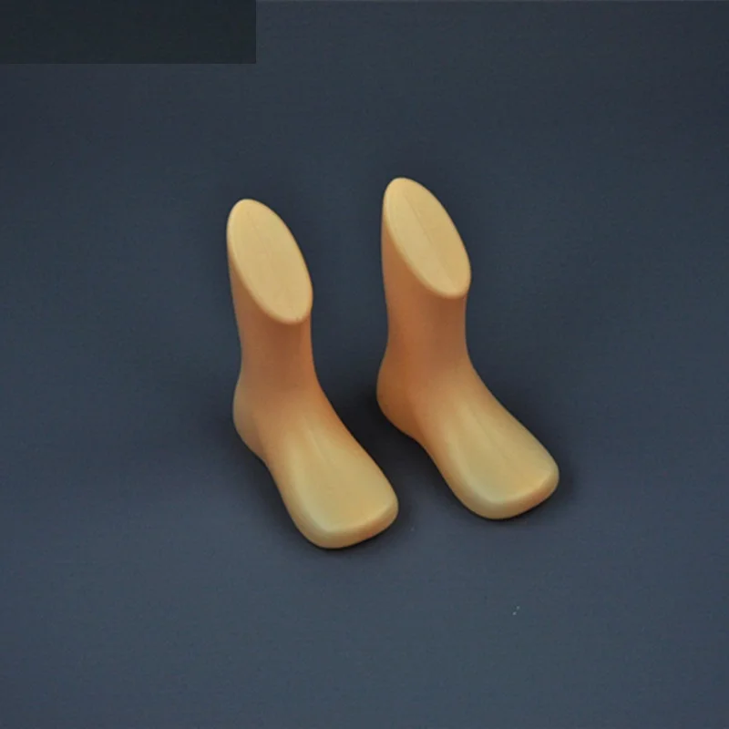 

2Pcs Yellow Foot Mannequin Skin Color Shoe Display Women Sock Sox Show Feet Doll Female Mold Short Stocking Mannequin