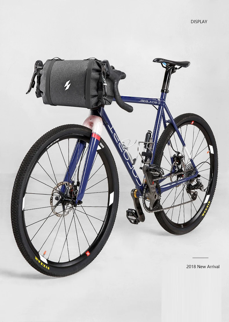 Clearance ROSWHEEL 112008 Reflective Cycling Mountain Road Bicycle 5L Bike Handlebar Bag Front Frame Top Tube Pannier Pouch Roll-up Design 8