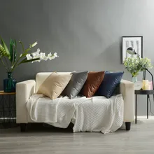 Имитация кожи однотонные подушки для дивана Автомобильные Чехлы На декоративные подушки наволочки декорации Декор для дома HX0110