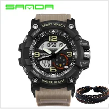 Sanda люксовый бренд мужские спортивные цифровые светодиодные часы G военные многофункциональные ударные наручные часы 3atm водонепроницаемые Relogio специальное предложение