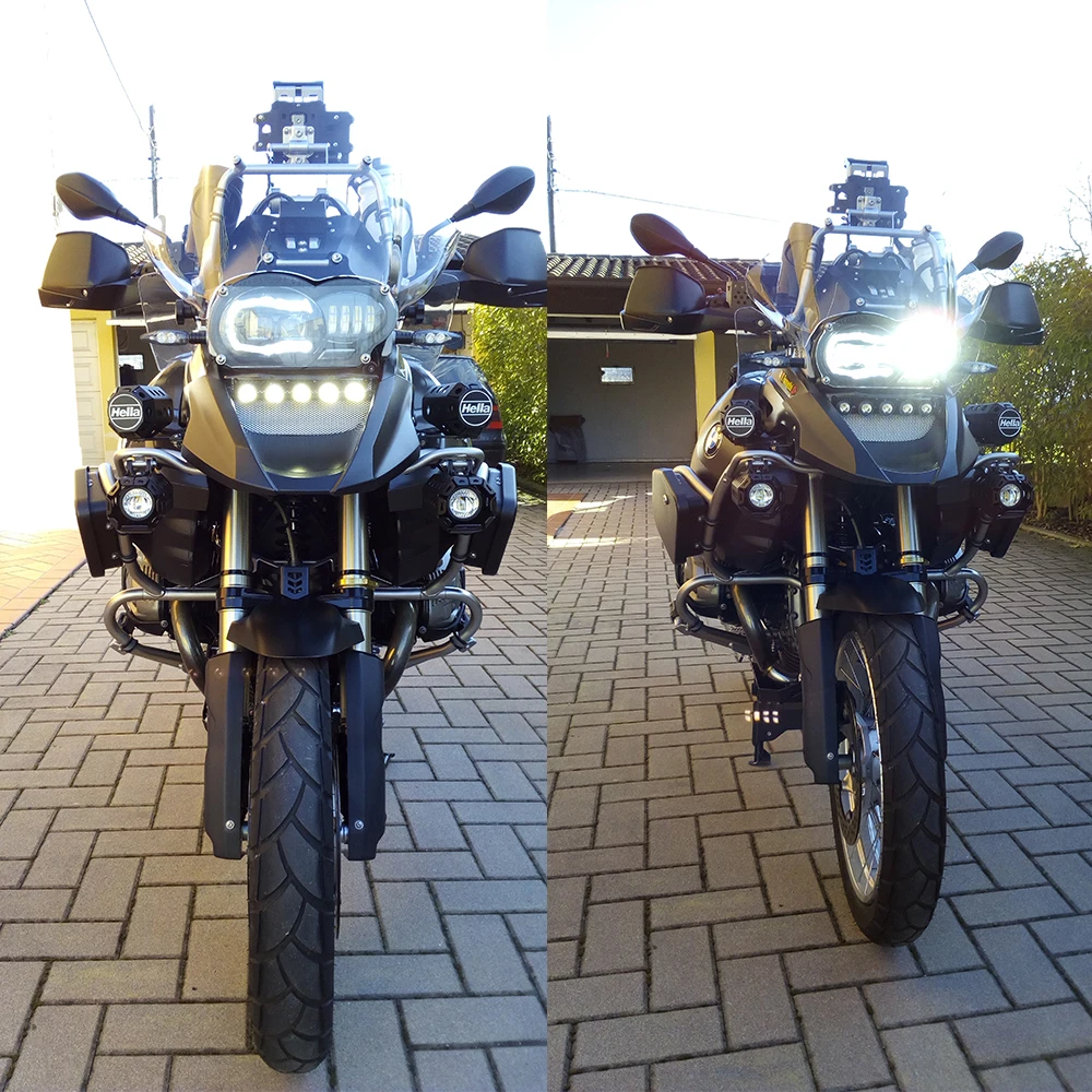 Для BMW R1200GS 2008 2009 2010 2011 Защитная крышка светодиодный головной светильник в сборе мотоциклетный светильник ings DRL полный