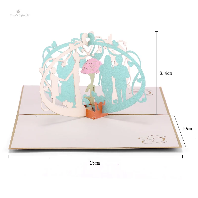  PAPER SPIRITZ Pregnancy Cards 3D laser Cut Paper Pop Up Card with Envelope Thanks Invitations Congr - 32897832461