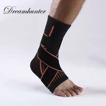 Регулируемая под давлением 3D плетения эластичный нейлоновый ремешок голеностопного сустава Брейс Баскетбол футбол тхэквондо фитнес лодыжки защитник