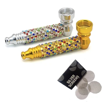 

1 Pcs Multicolor Colorful Smok Metal Small Pipes Portable Smoking Pipe Tobacco Pipe Narguile Grinder Smoke Cigarette Holder