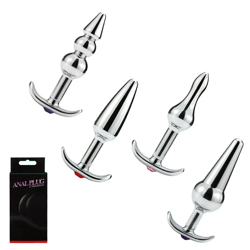 Stainless Steel Metal Anal Plug Dildo Sex Toys Products Butt Gay Beads |