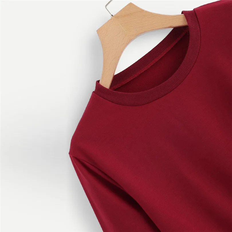 Women Autumn Sweatshirt Casual Long Sleeve letter Fashion Daily Sweatwear Hot Sale Blouses Outwear Tops #4M19 (12)