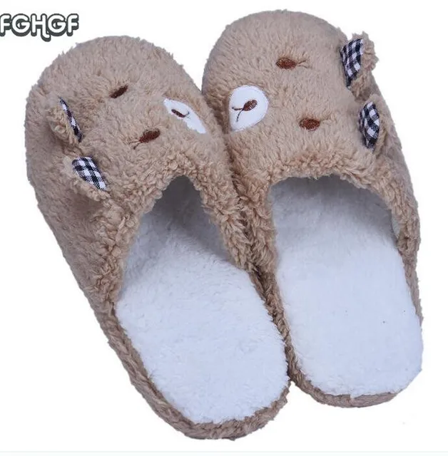 Korean House Home Slippers Women Men Plush Warm Shoes Indoor funny Cute ...