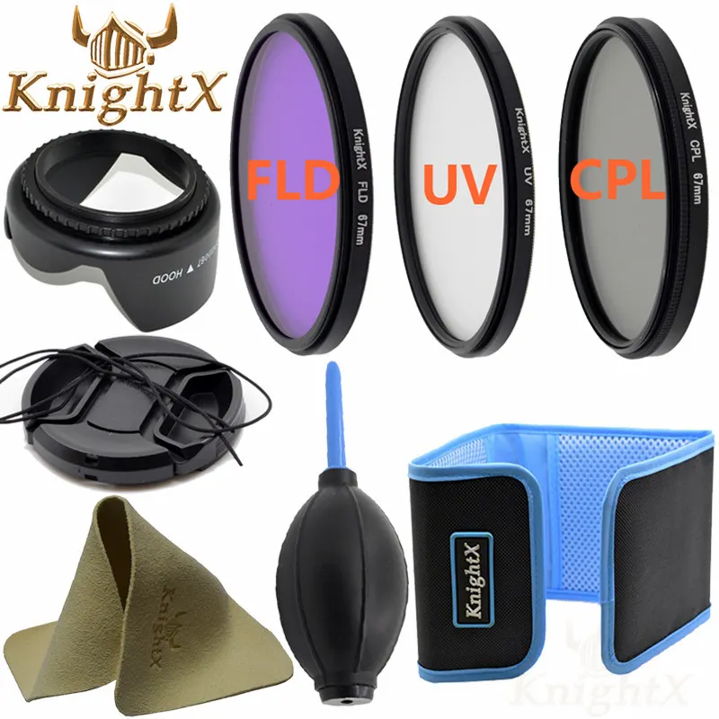 

KnightX 52 58MM 67mm ND UV FLD CPL lens Filter Set Cleaning Cloth For Nikon Sony Canon lenses d90 6D camera 400D 450D A37 D7000