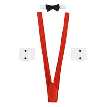 Соблазнительные мужские Стрейчевые стринги, боди, купальник Borat, Манкини с бантиком и манжетами, комплект для джентльменов, костюм для геев, купальник, нижнее белье Соблазнительные мужские Стрейчевые стринги, боди, купальник Borat, Манкини с бантиком и манжетами, комплект для джентльменов, костюм для геев, купальник, нижнее белье