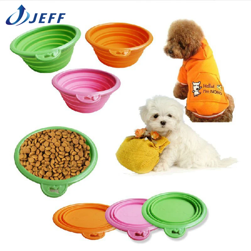 New Style Pet Dog portable bowl Silicone Collapsible Travel Bowl Dishin Dog Feeding from Home