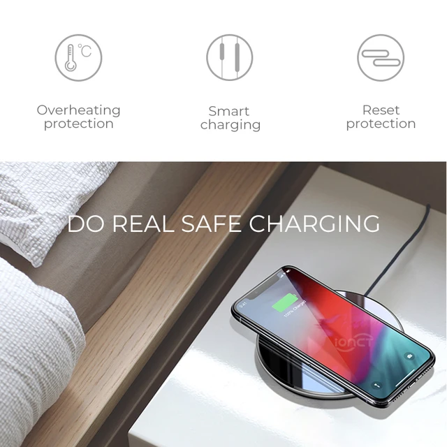 Trådløs lader for iPhone X XR XS Max 8 USB trådløs lading Automatisk tyngdekraft Qi Trådløs billaderfeste for IPhone