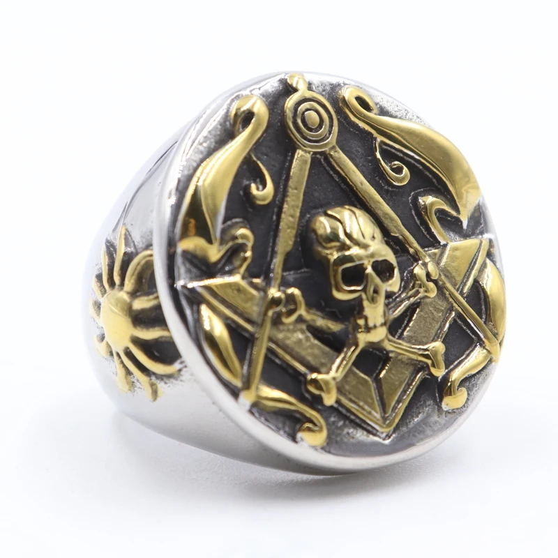 silver & gold masonic rings (4)