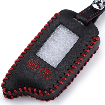 

TW9010 TW9030 Leather Case Key Cover For Tomahawk TW 9010 9030 TwoWay Alarm LCD Remote Keychain Hand-Made Style