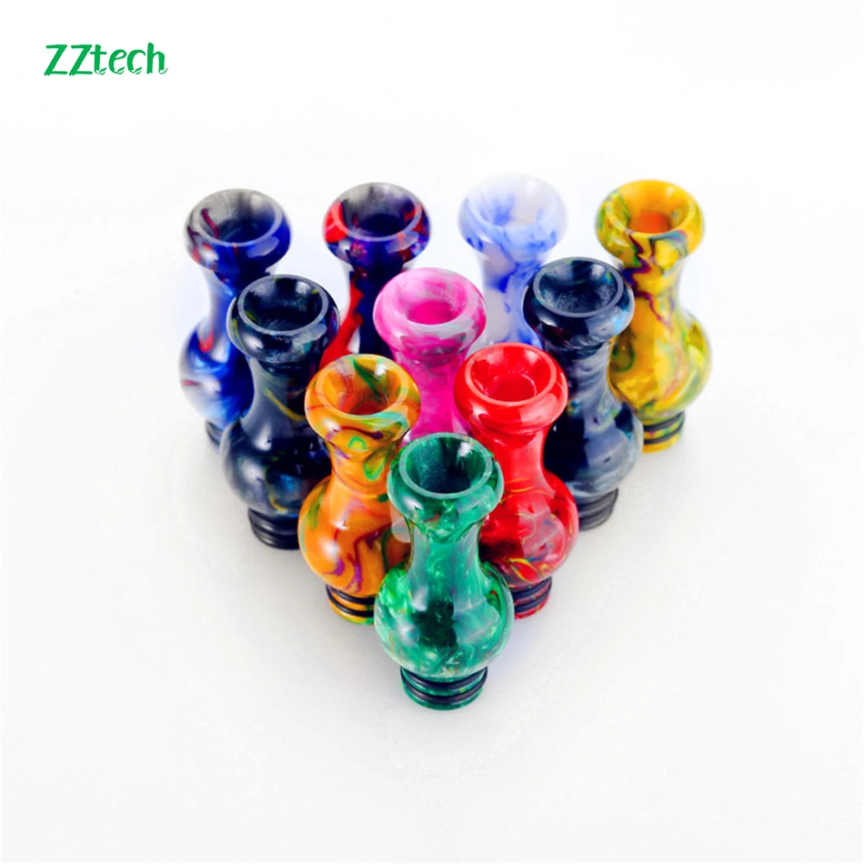 

2018 Latest Style E-cigarette 510 Resin Drip Tip Vape Drip Tip Flower vase type universal epoxy Mouthpiece for 510 tank/RTA/RDA