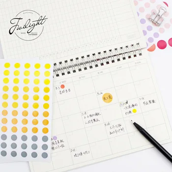 

Pure Color Theme Basic Deco Theme Paper Sticker Pack 9*15cm Cute Dotted Paper Sticker 6 Sheets Kawaii