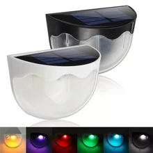 Светодиодный настенный светильник на солнечной батарее, настенный светильник для забора, настенный светильник для улицы, садовая дорожка, водонепроницаемая лампа для ландшафтного двора