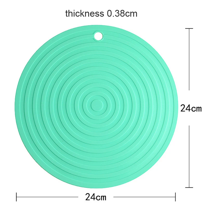 

24cm Large Round Non-slip Food grade Silicone Dining Table Protect Anti-hot Teapot Dinnerware Mat Bowl Dish Mug Pad Placemat