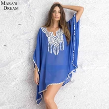 Женское сексуальное летнее кружевное пляжное мини-платье с v-образным вырезом и длинным рукавом, шифоновый пляжный купальник, хлопковый купальный костюм