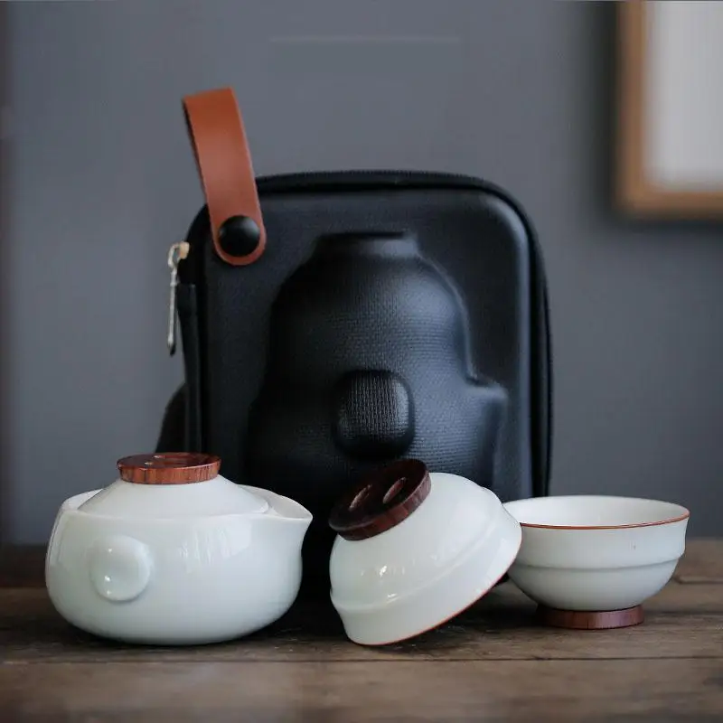 Китайский один горшок две чашки чайные наборы Портативный Путешествия домашний офис кунгфу чашки керамический чайный контейнер для кофе с мешком
