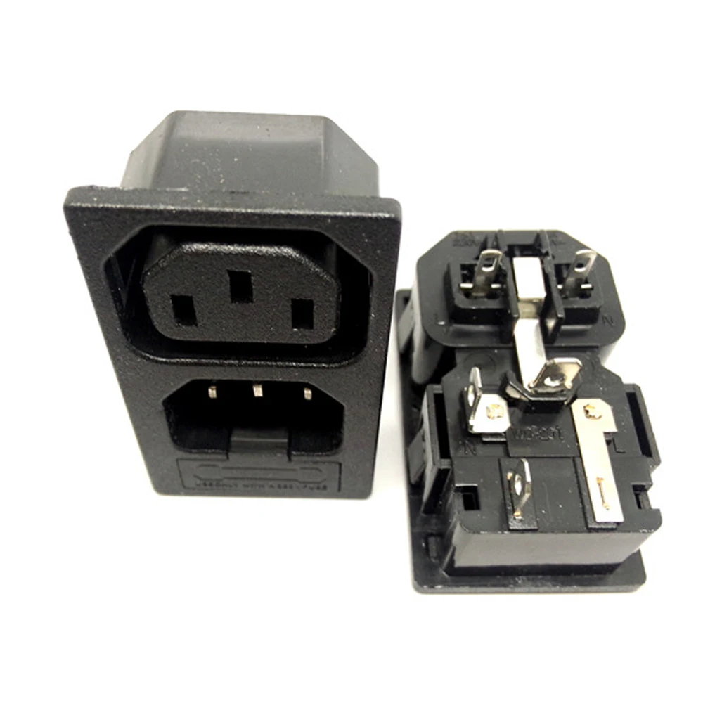 Оптовая продажа 250 В 10a IEC320 C13 C14 PDU переменного тока двухканальный плавленый блок