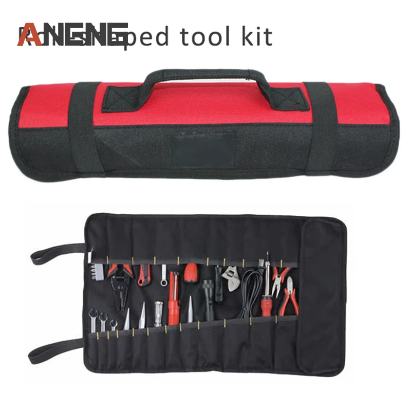 

Multifunction Tool Bag Practical Carrying Handles Oxford Canvas Chisel Roll Bags For Tool 3 Colors New instrument Case 22 Pocket