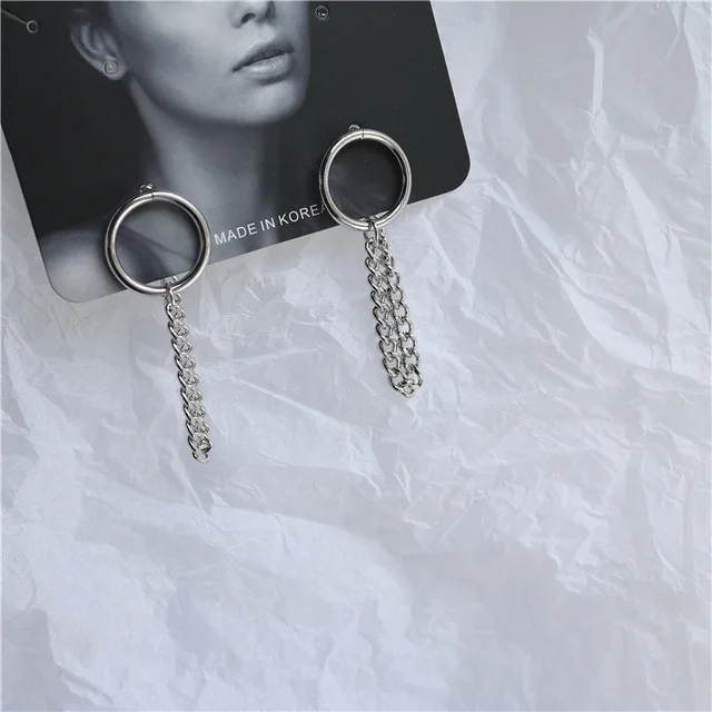 Kpop Blade Pendientes Mujer Moda корейские модные ювелирные изделия геометрические длинные серьги-гвоздики с кисточками для женщин Brincos Kpop серьги для мужчин