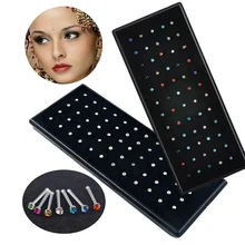 Кристалл Нос кольцо& шпильки для женщин Девушка ювелирные изделия хирургический стальной Нос Пирсинг белый/Красочные Стразы ювелирные изделия для тела