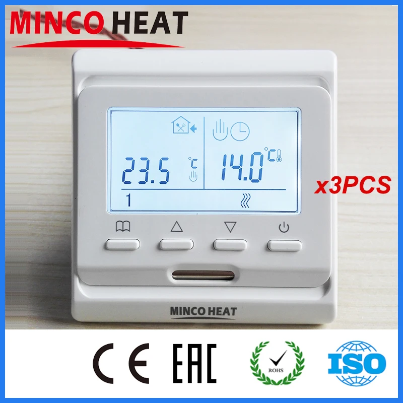 

230V LCD display weekly programmable digital temperature controller home warm floor heating digital thermostat 16A (3 PCS)