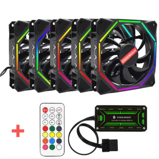 Чехол для компьютера RGB Fan KITS LingLong изысканный обесцвечиваемый Halo 12025 чехол для ПК - Цвет: Kit 5