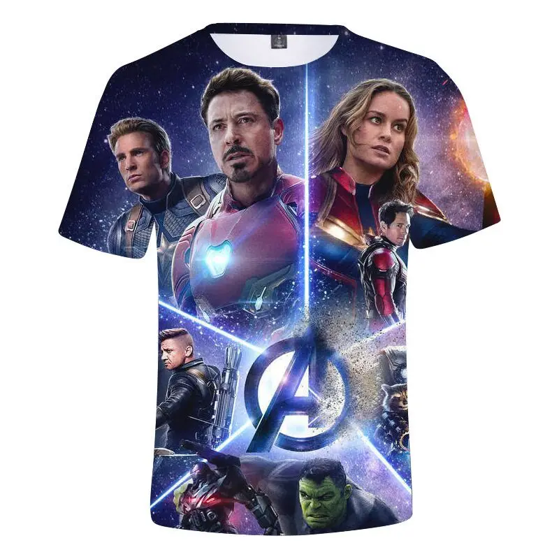 

Summer Marvel T-shirt Kids Boy Clothing Avengers Boys T shirt Clothes Captain America Batman Spiderman Superman T shirt Clothing