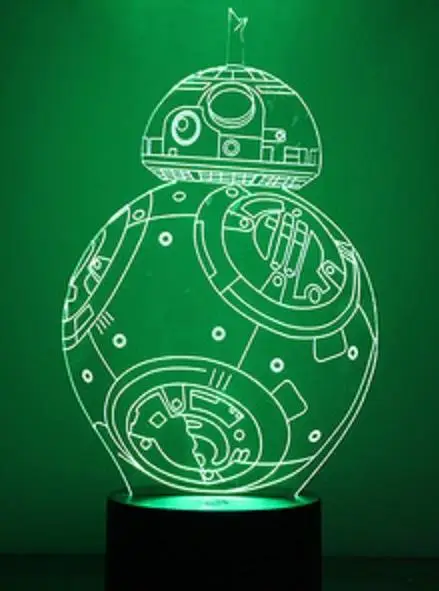 Звездные войны 3D лампа Звездные войны Штурмовики Дарта Вейдера Йога, джедай ночник светодиодный Декор для спальни огни мультфильм lamparilla - Испускаемый цвет: style 5