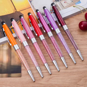 

100pcs/lot Universal 2 in 1 Capacitive Touch Screen Stylus with Ball Point Pen for Iphone 8 6s Ipad Tablet PC Samsung Lady Gift