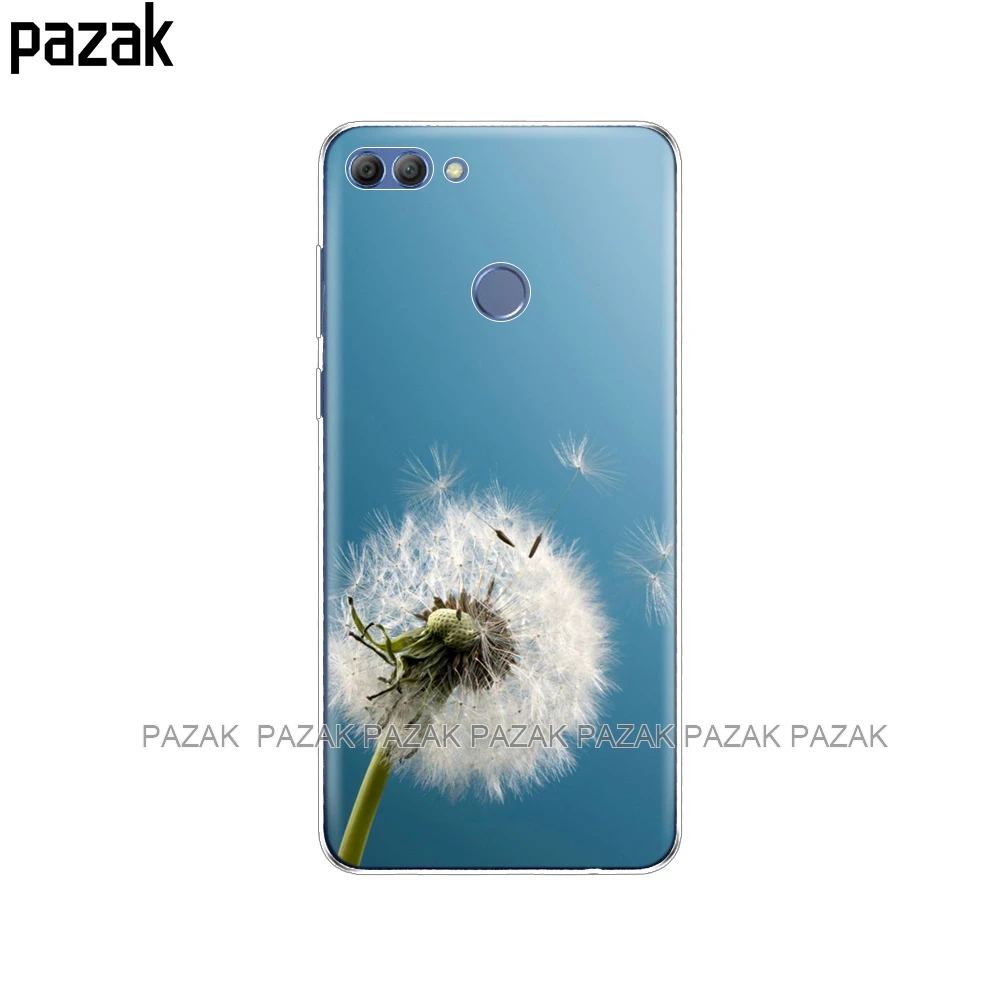 Силиконовый чехол для huawei P smart Enjoy 7 S, чехол из мягкого ТПУ на заднюю панель телефона 360, полностью защитный прозрачный чехол с принтом - Цвет: 61380