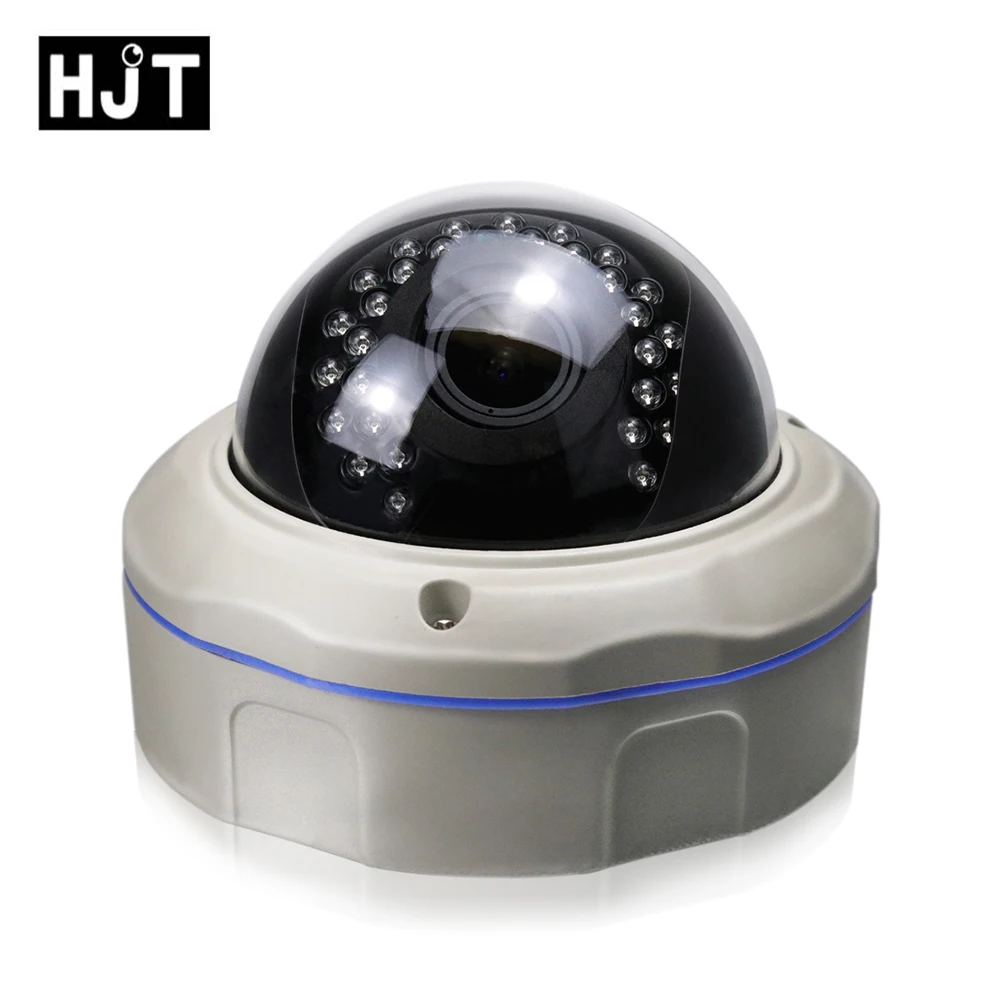 HJT POE HD 720 P IP Камера сети антивандальные купольная Крытый безопасности ИК Ночное видение gsm сигнализация Onvif P2P белый металл