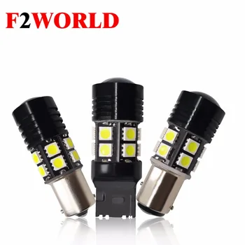 

2 PCS* 12V 750LM 6500K 1156 1157 T20 7440 5050 Car Led Turn Signal Lights Canbus Black Front Reversing Parking Lights