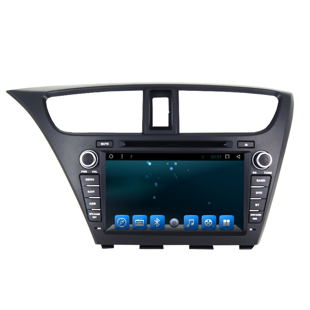 Поддержка Apple Carplay Android 8,1 автомобильный Радио DVD gps Мультимедиа стерео плеер для Honda Civic хэтчбек 2013- Автоматическая навигация