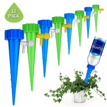 

Plant Self Watering Adjustable Stakes System 12Pcs/set Vacation Plant Waterer Self Automatic Watering Spikes Irrigation System