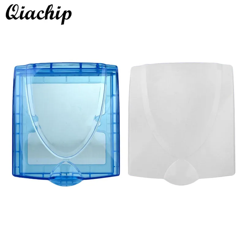 

QIACHIP 86 Type Wall Light Switch Box Push Button Switch Socket Waterproof Box Blue Waterproof Cover For Bathroom Socket Outlet