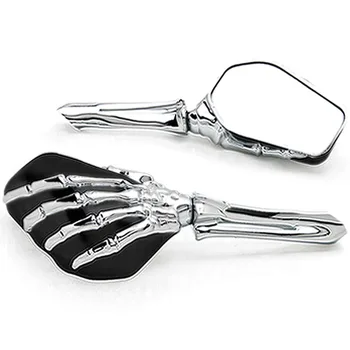 

Black/Chrome Custom Motorcycle Skeleton Mirrors For XL Sportster 1200 Custom