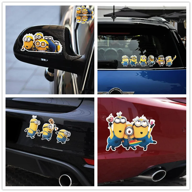

Car Stickers Minions Cartoon Lovely Funny Creative Decals For Fuel Cap Tail Waterproof Reflective Auto Tuning Styling D10