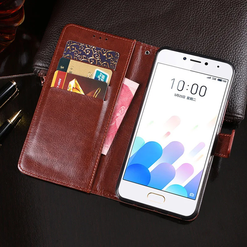 

High Quality Card Slot Phone Holder PU Leather Case for Meizu M5c Flip Cover Case Phone Shell for Meizu M5c