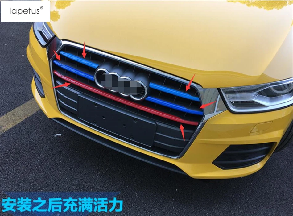 Plastic ! Accessories For Audi Q3 2016 2017 Front Head Face Grille