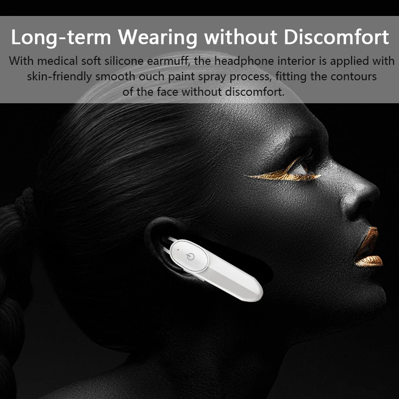 Vchicsoar Wireless Bluetooth Earphone V5.0 Mini Business Portable Earphones Stereo Headphones Earbuds with Mic for iPhone xiaomi