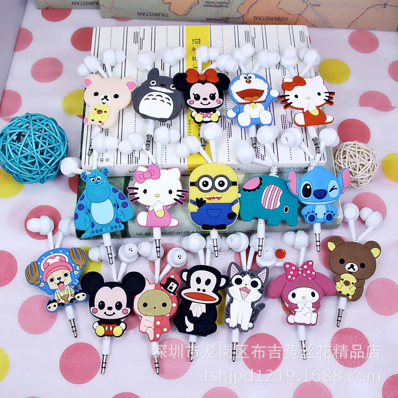 

Cute Universal Adjustable Cable 3.5mm Cartoon In-ear Wired Headphone Earphone for MP3 MP4 Mobile Phone Headset