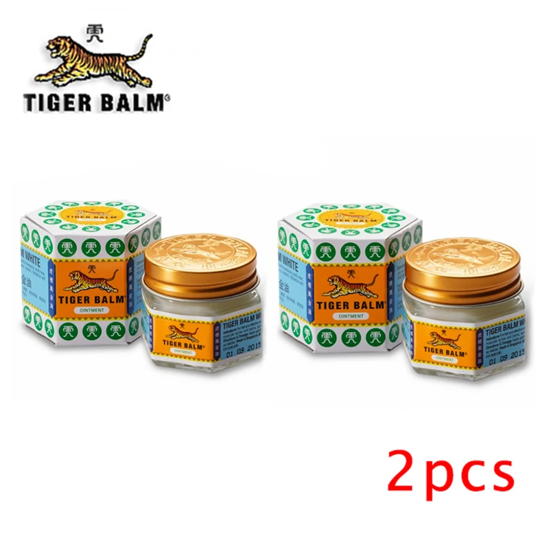 

2pcs White Tiger Balm Ointment Painkiller Muscle Pain Relief Ointment Soothe itch for Headache and suffy nose