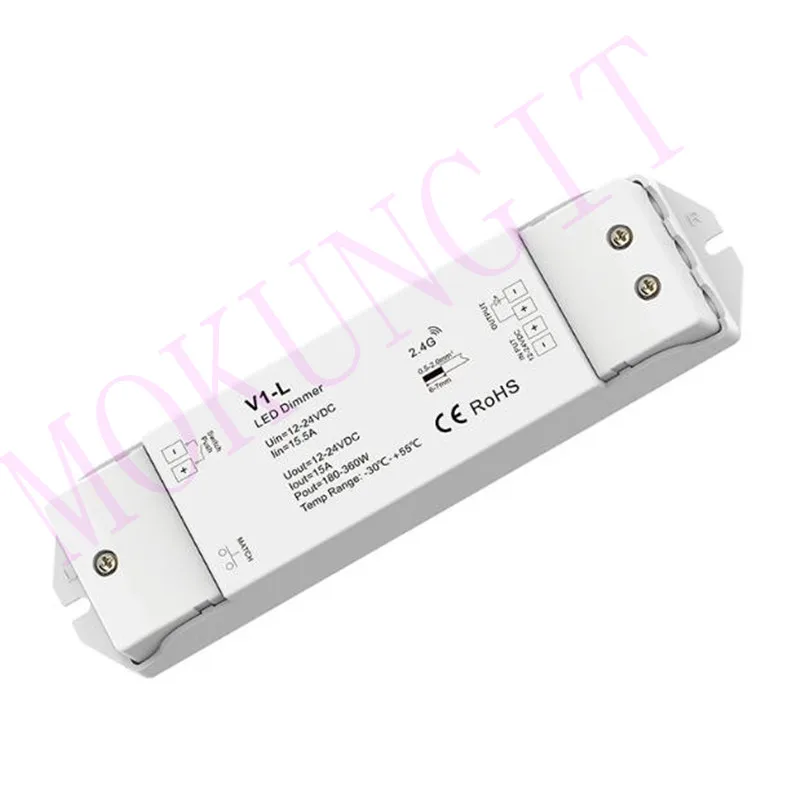 1CH* 15A 12-24VDC CV контроллер(Push Dim) V1-L диммер V1-L контроллер